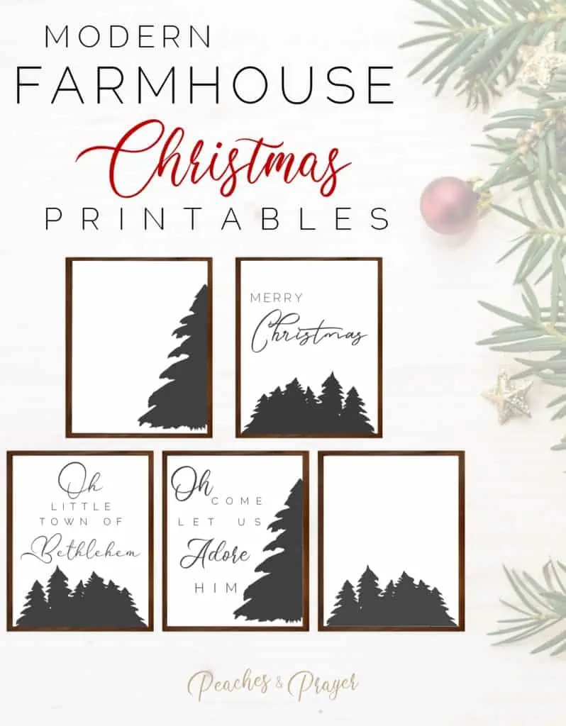 Modern Farmhouse Christmas Printables
