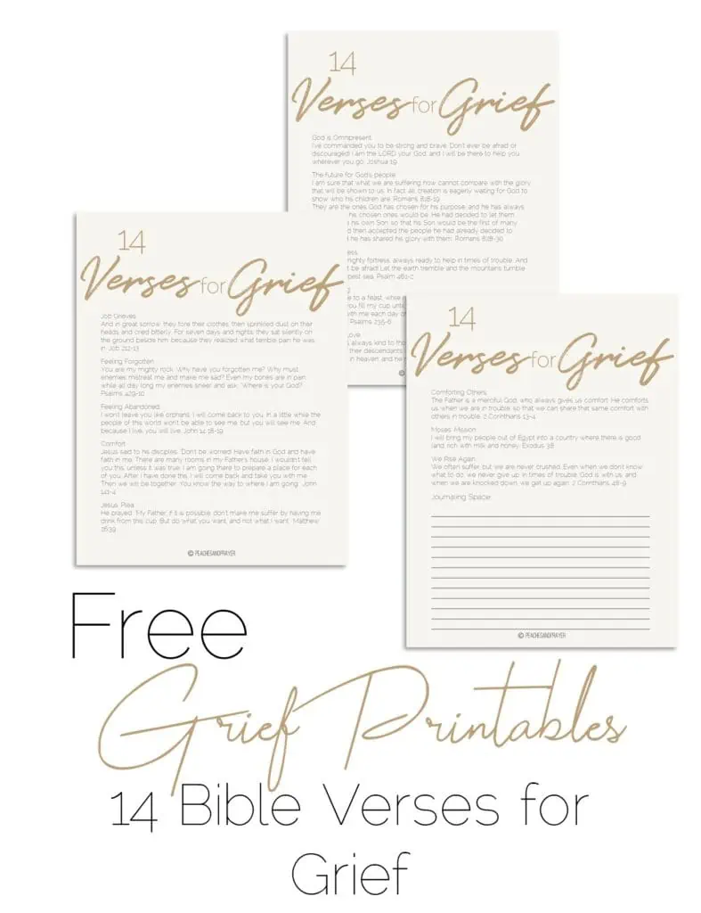 Verses for Grief Printable