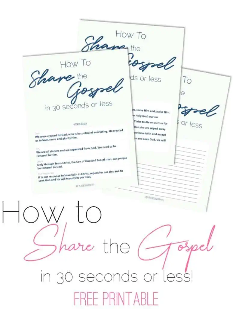 How to Share the Gospel Printable