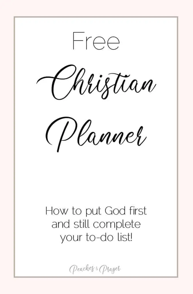 Free Christian Planner How to put God first pin