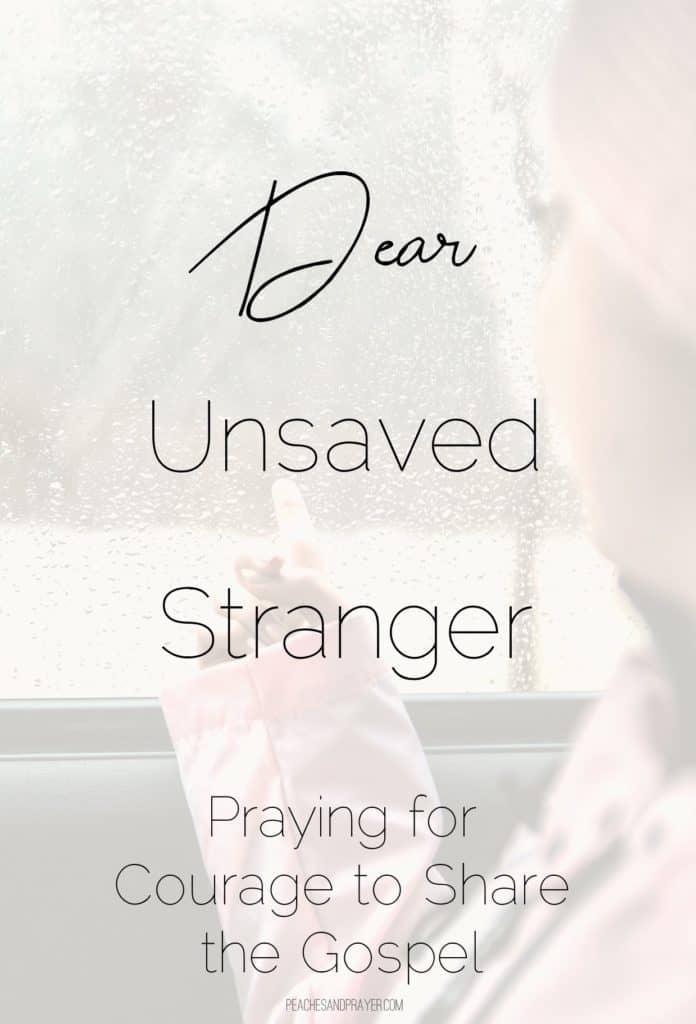 Spreading the gospel to an unsaved stranger