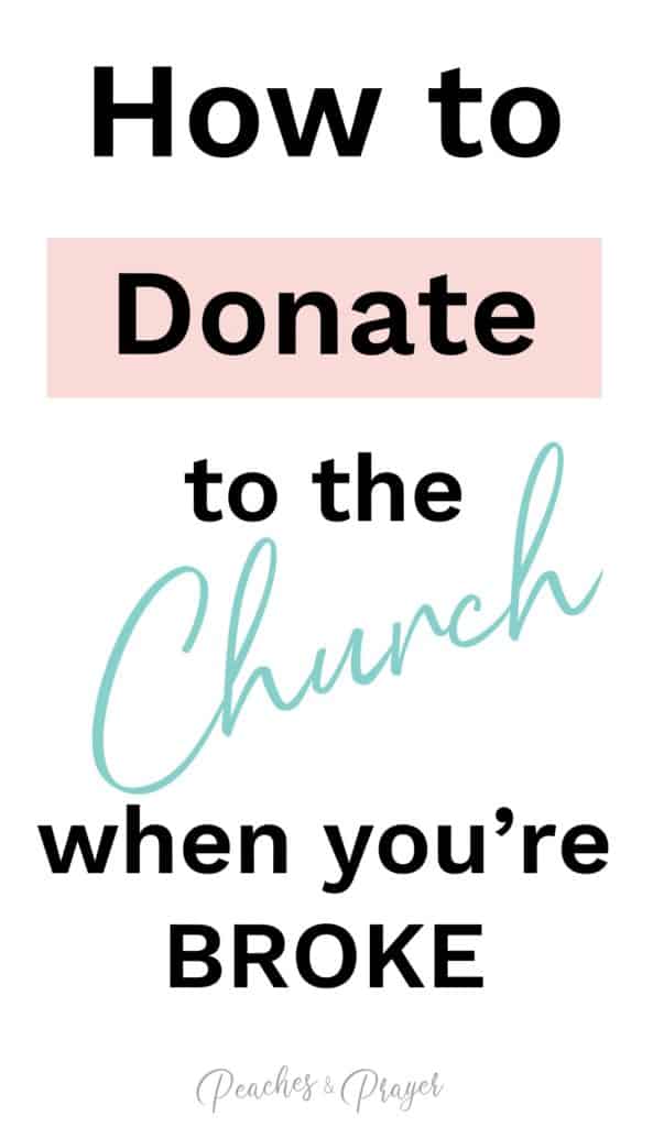 How to donate to the church when you're broke
