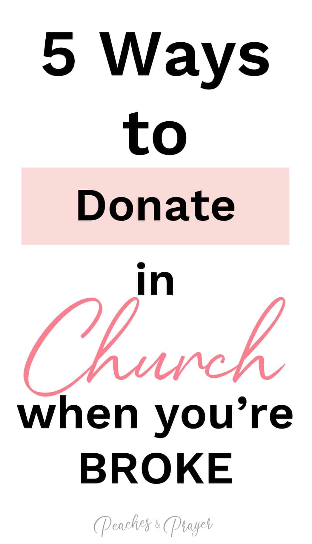 5 Ways to Donate in the Church When You’re Broke