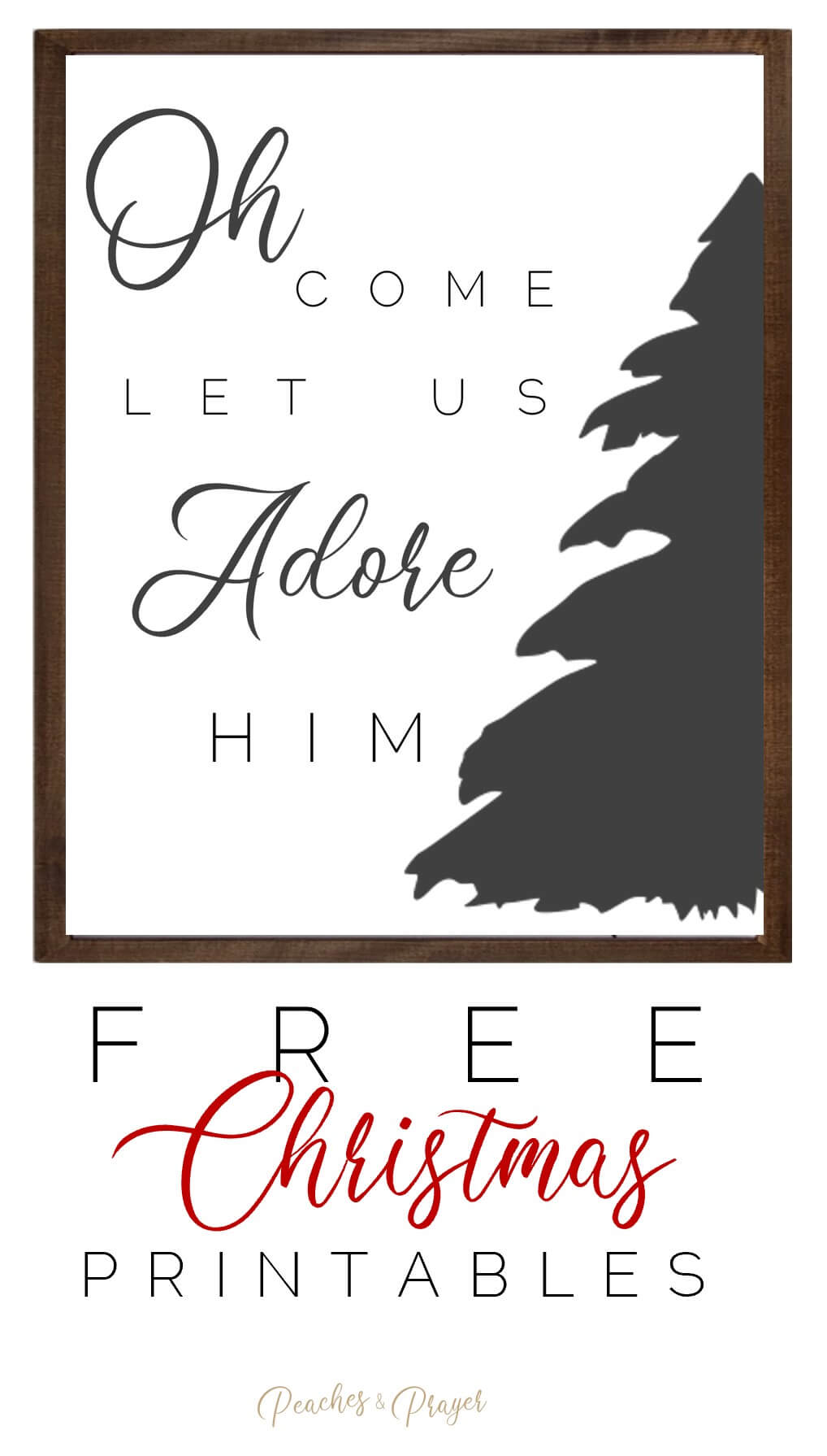 8 x 10 Oh Come Let Us Adore Him Printable Free