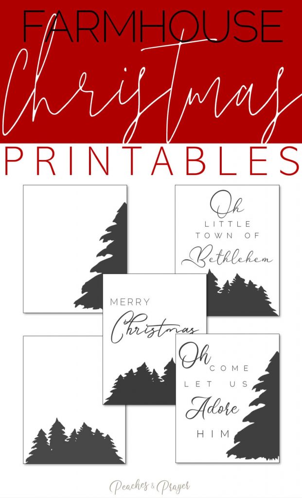 5 Free Christmas Printables Black and White