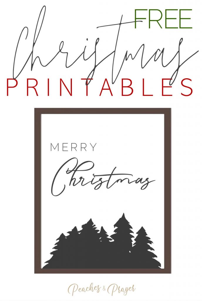 Black and White Farmhouse Christmas Printable