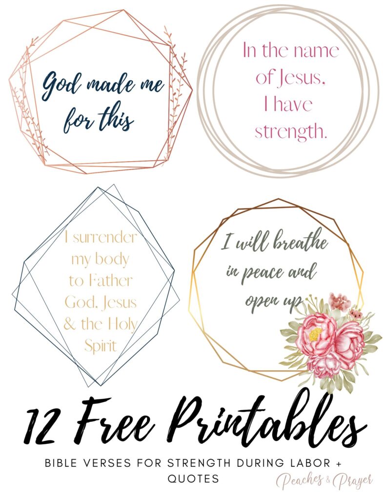 12 Free Bible Verse Printables for Labor & Delivery